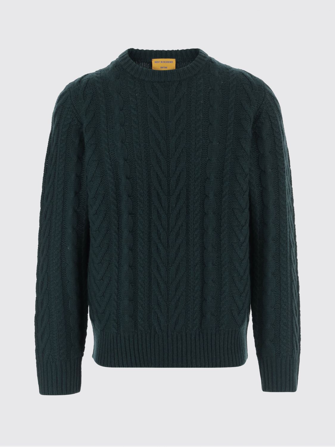 Guest In Residence Cashmere Sweater With Cable Knit In Green