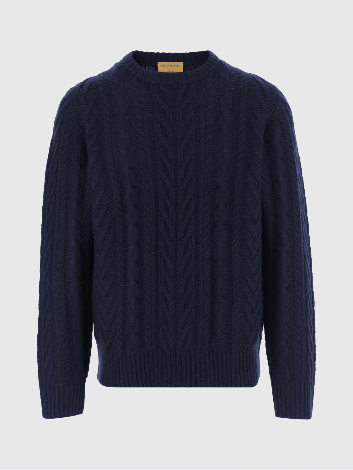 Guest In Residence Cashmere Sweater With Cable Knit In Blue