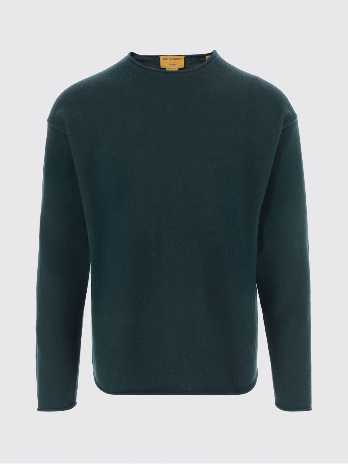 Guest In Residence Cashmere Sweater With Turn-up Cuffs In Green