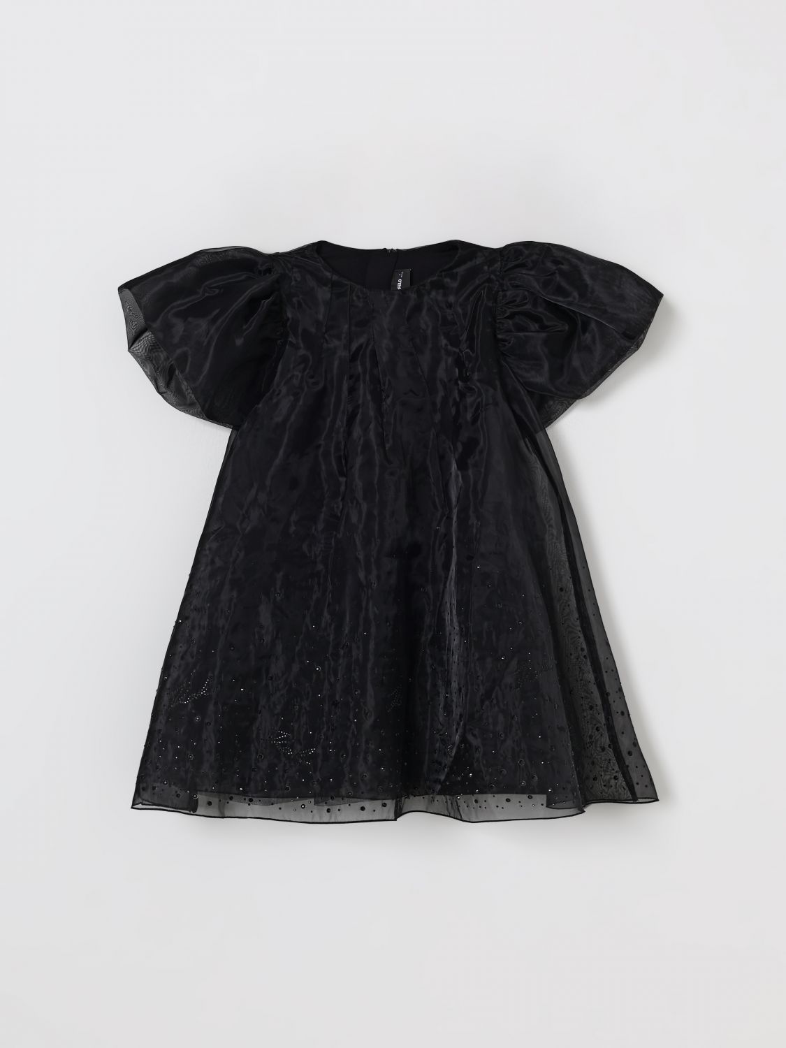 Karl Lagerfeld Dress Kids Kids Color Black In Black