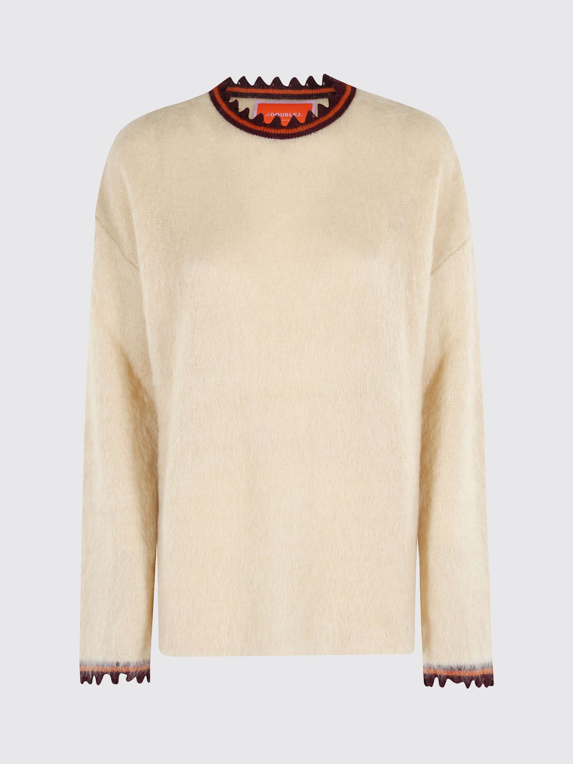 La Doublej Sweater Woman Color Beige In Metallic