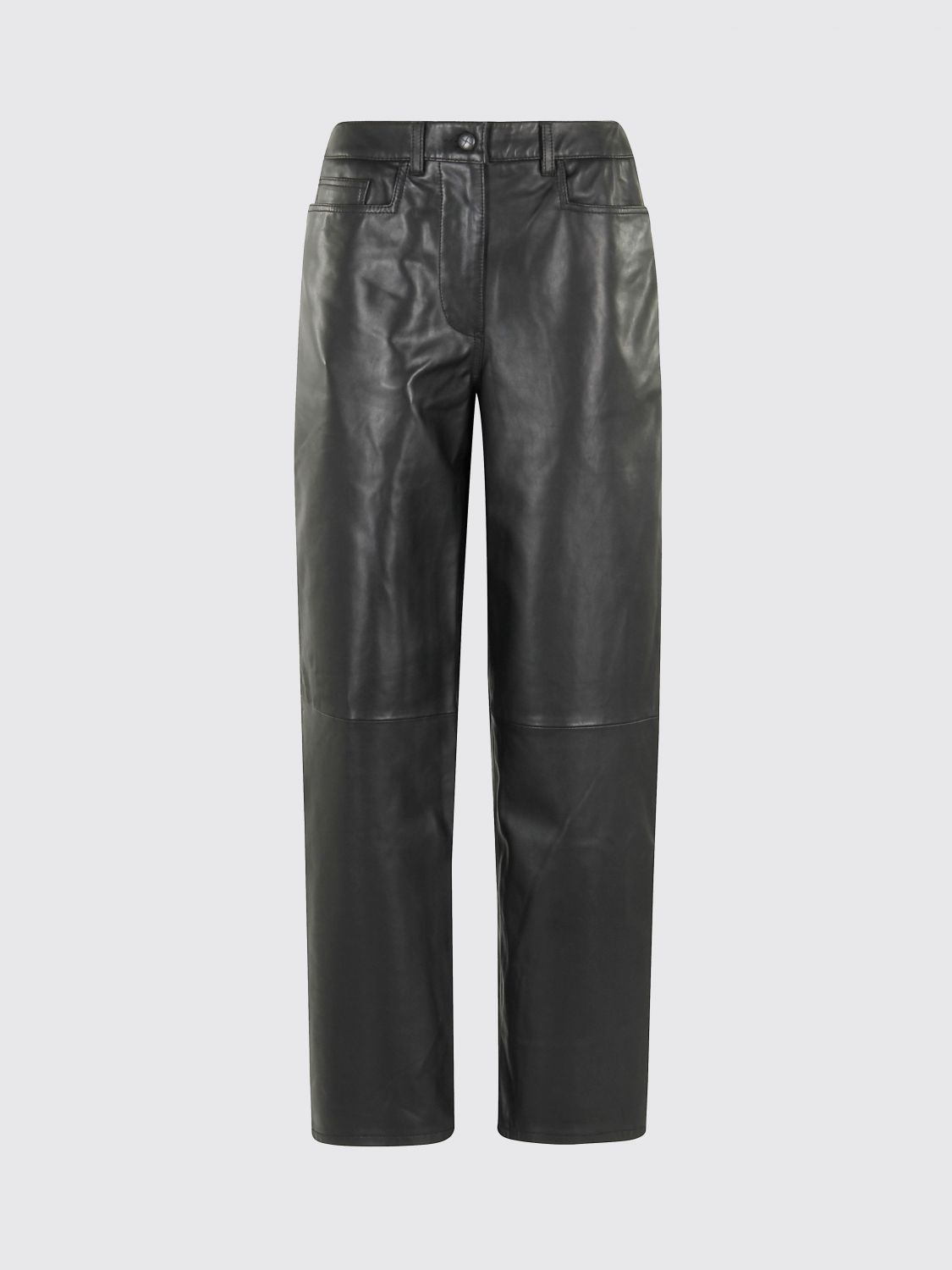 Remain Birger Christensen Cocoon Black Leather Pants In Black