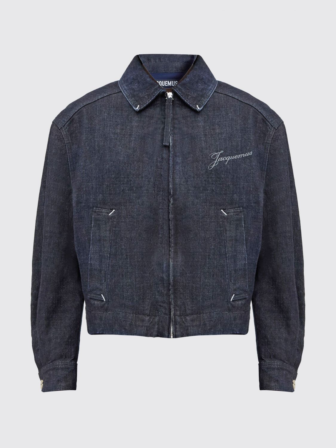 Jacquemus The Canevas De-nîmes Denim Jacket In Blue