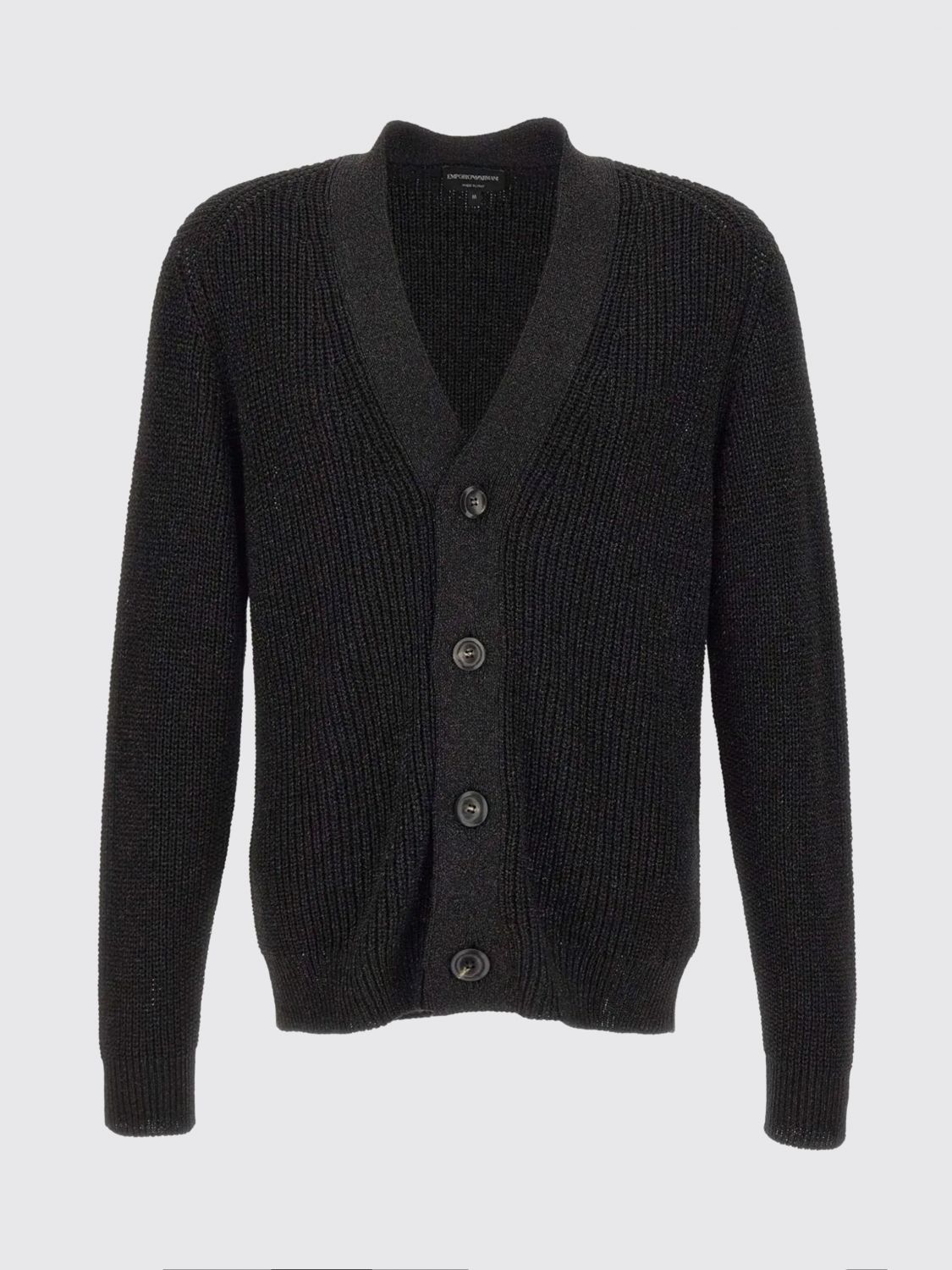 Emporio Armani Button-fastening V-neck Cardigan In Black