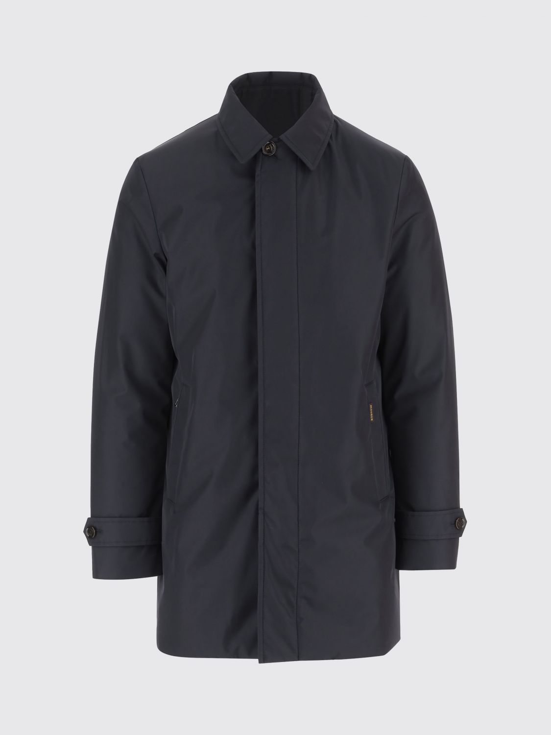 Moorer Men Navy Blue Long Jacket, M Luxury Jackets For Men Darveys In Blue