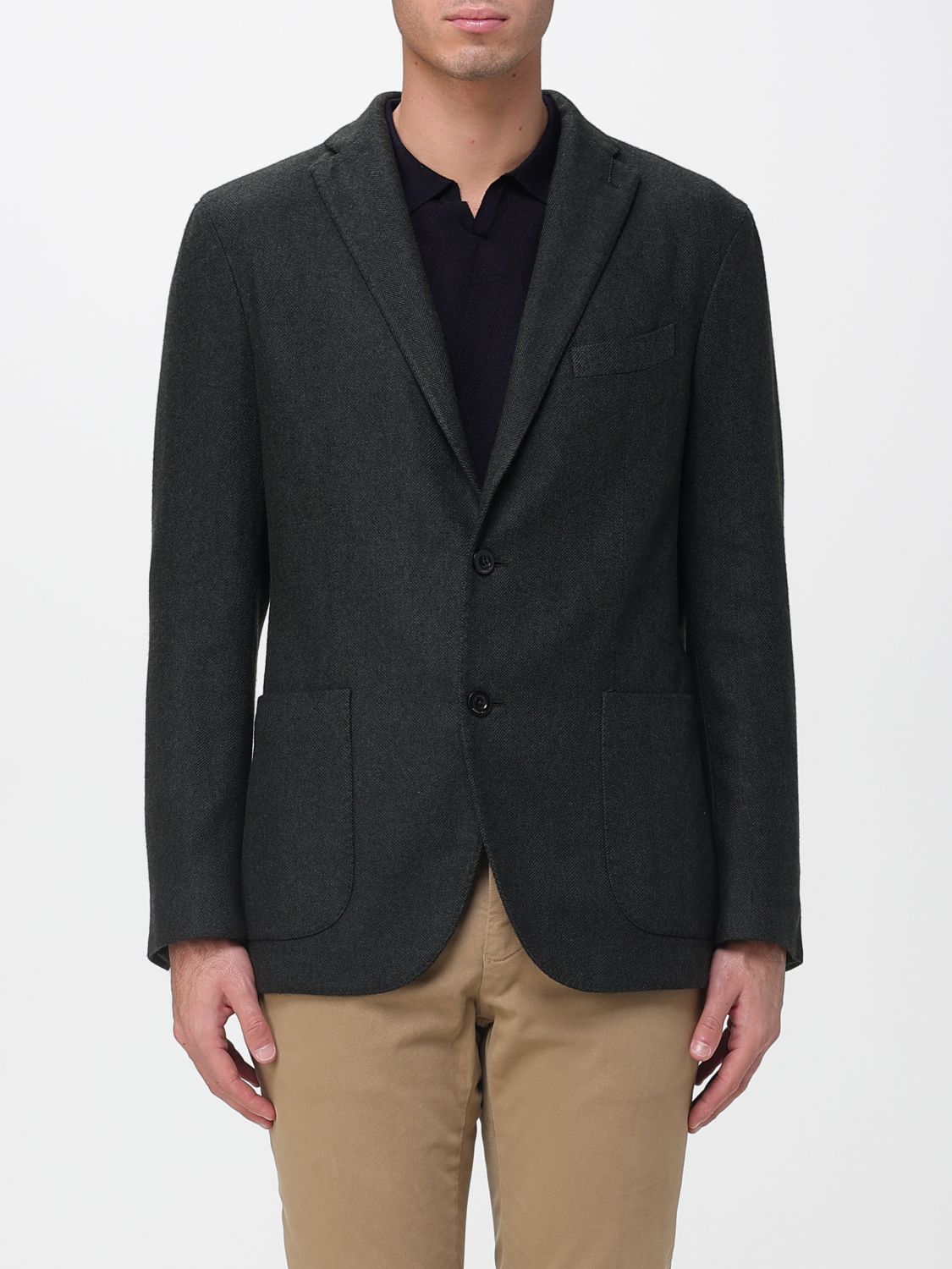 Boglioli Jacket Men Color Grey In Black