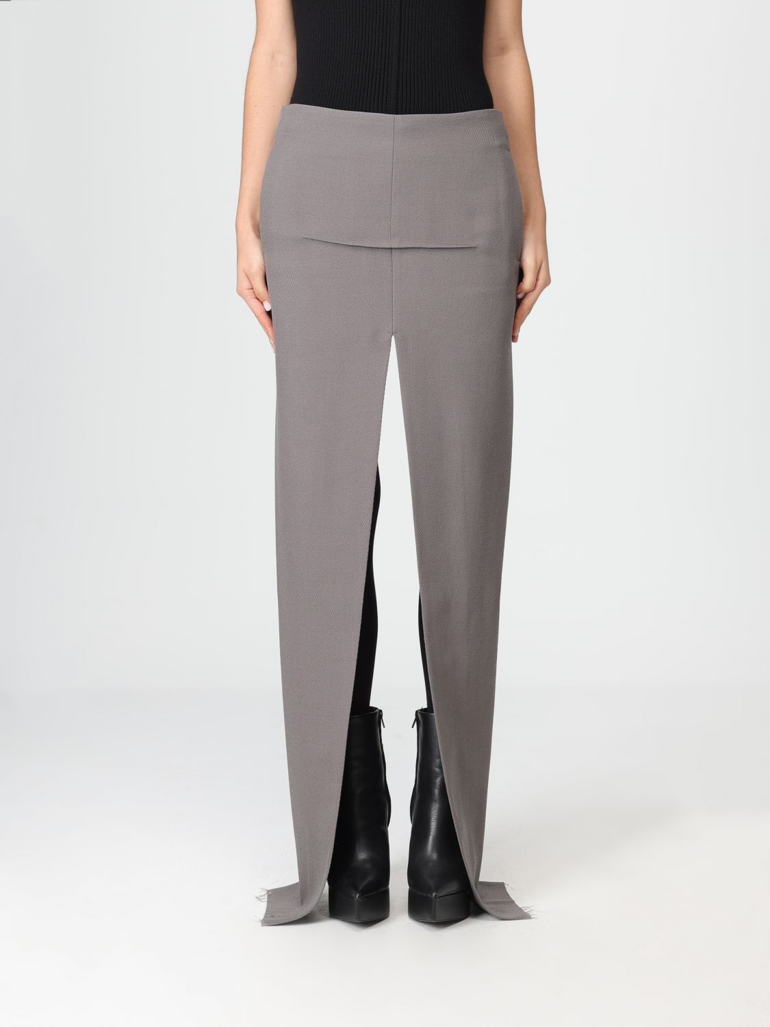 Rick Owens Skirt Woman Color Dust In Brown