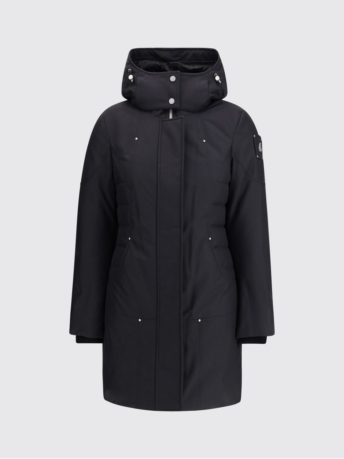 Moose Knuckles Black Recycled Polyester Parka In Black