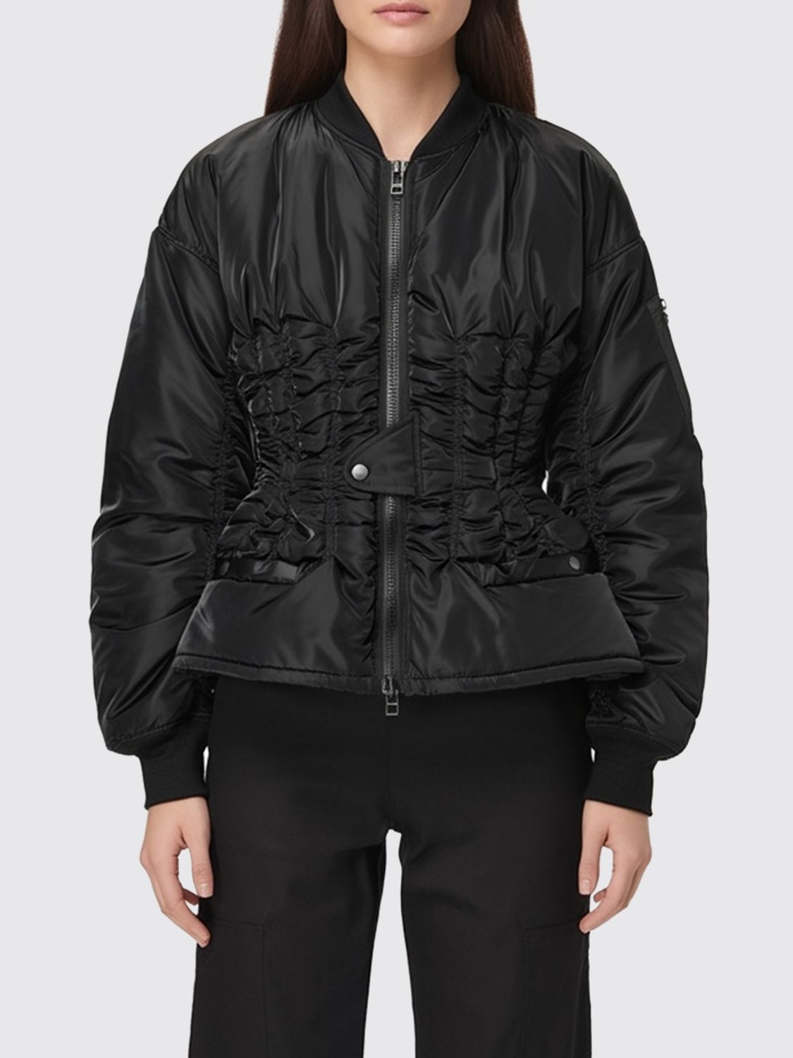 Junya Watanabe Blazer Woman Color Black In Animal Print