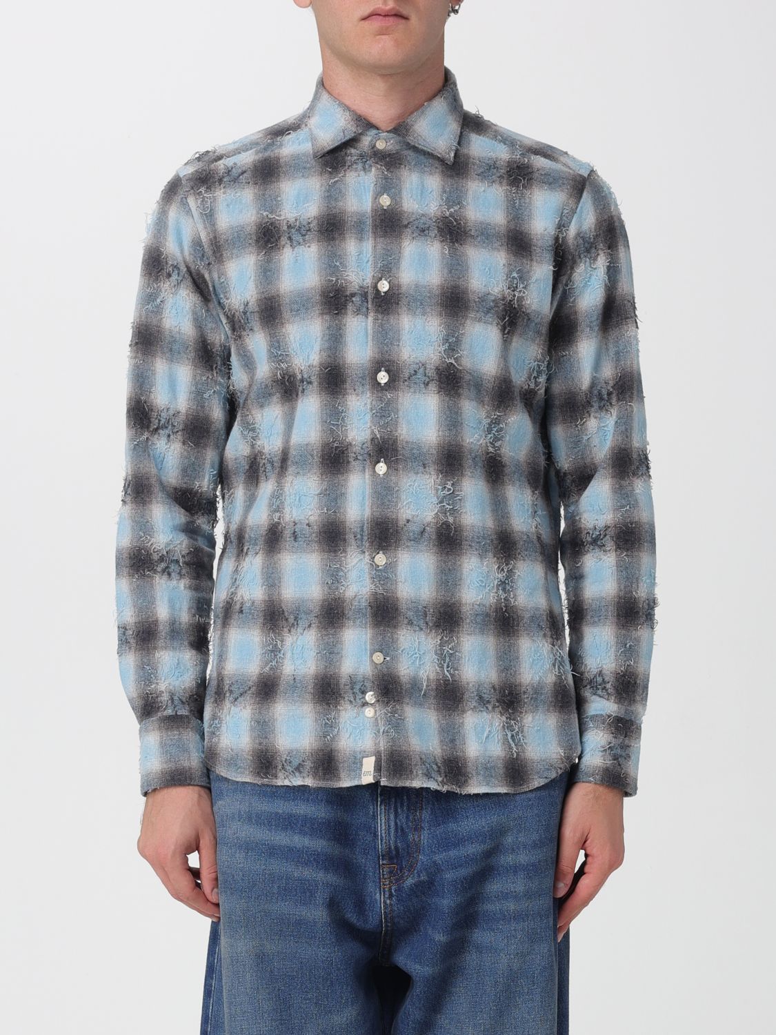 衬衫 TINTORIA MATTEI 男士 颜色 蓝色