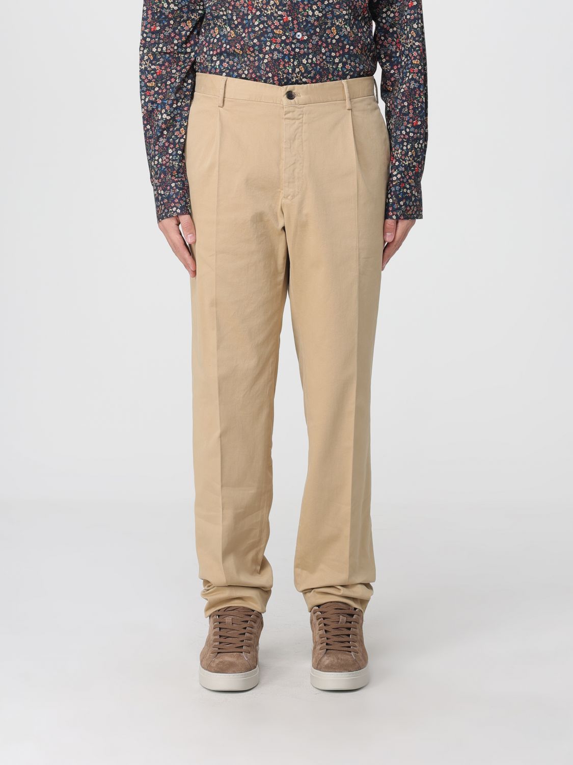 Incotex Pants Men Color Beige In Brown
