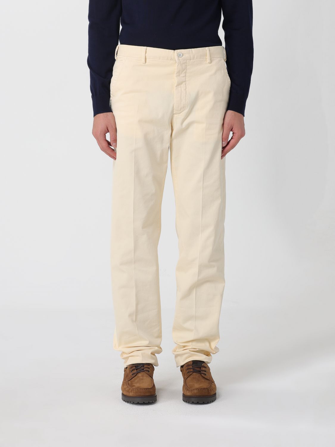 Incotex Pants Men Color White In Neutral