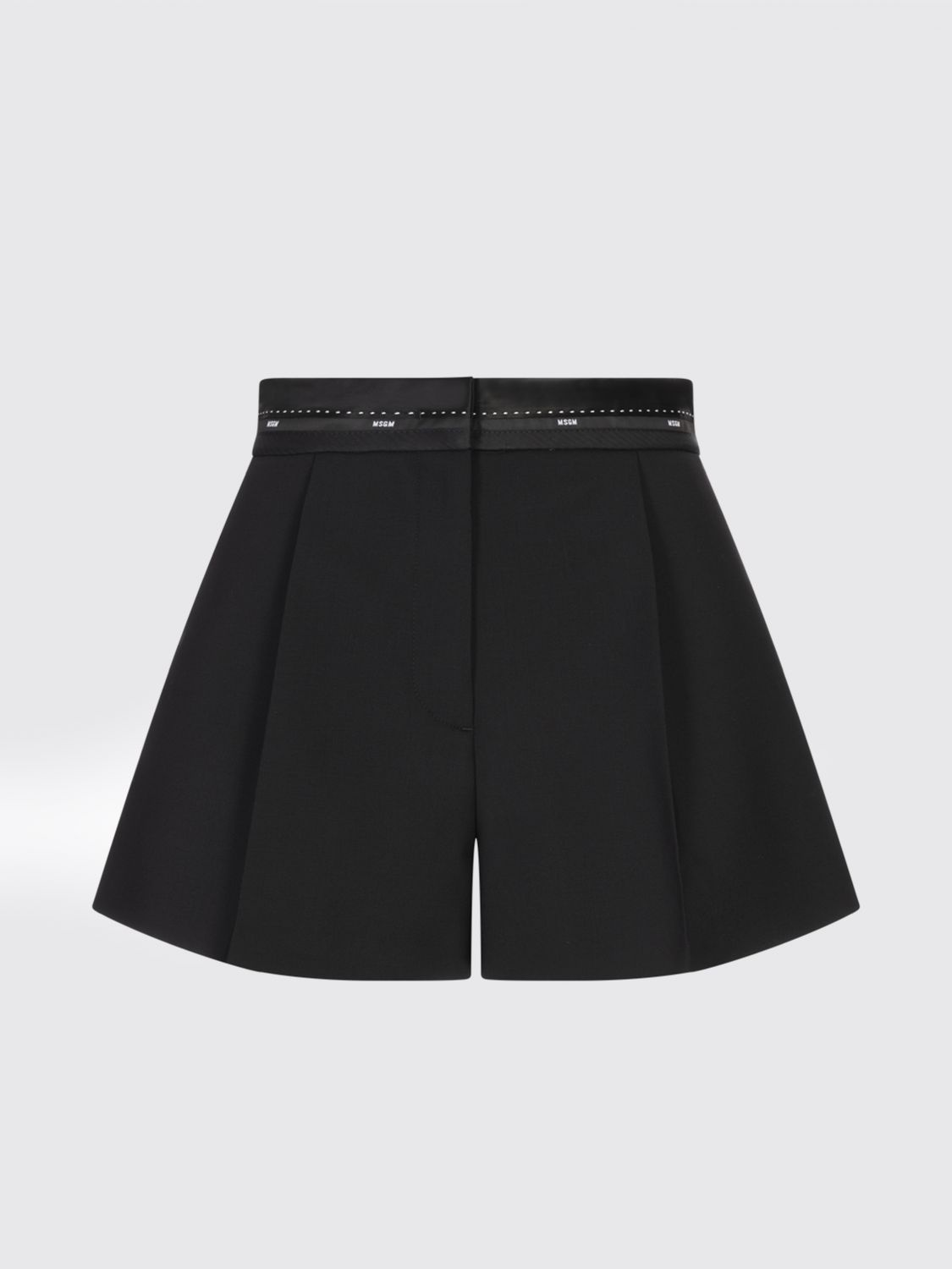Msgm Shorts  Woman Color Black In Black