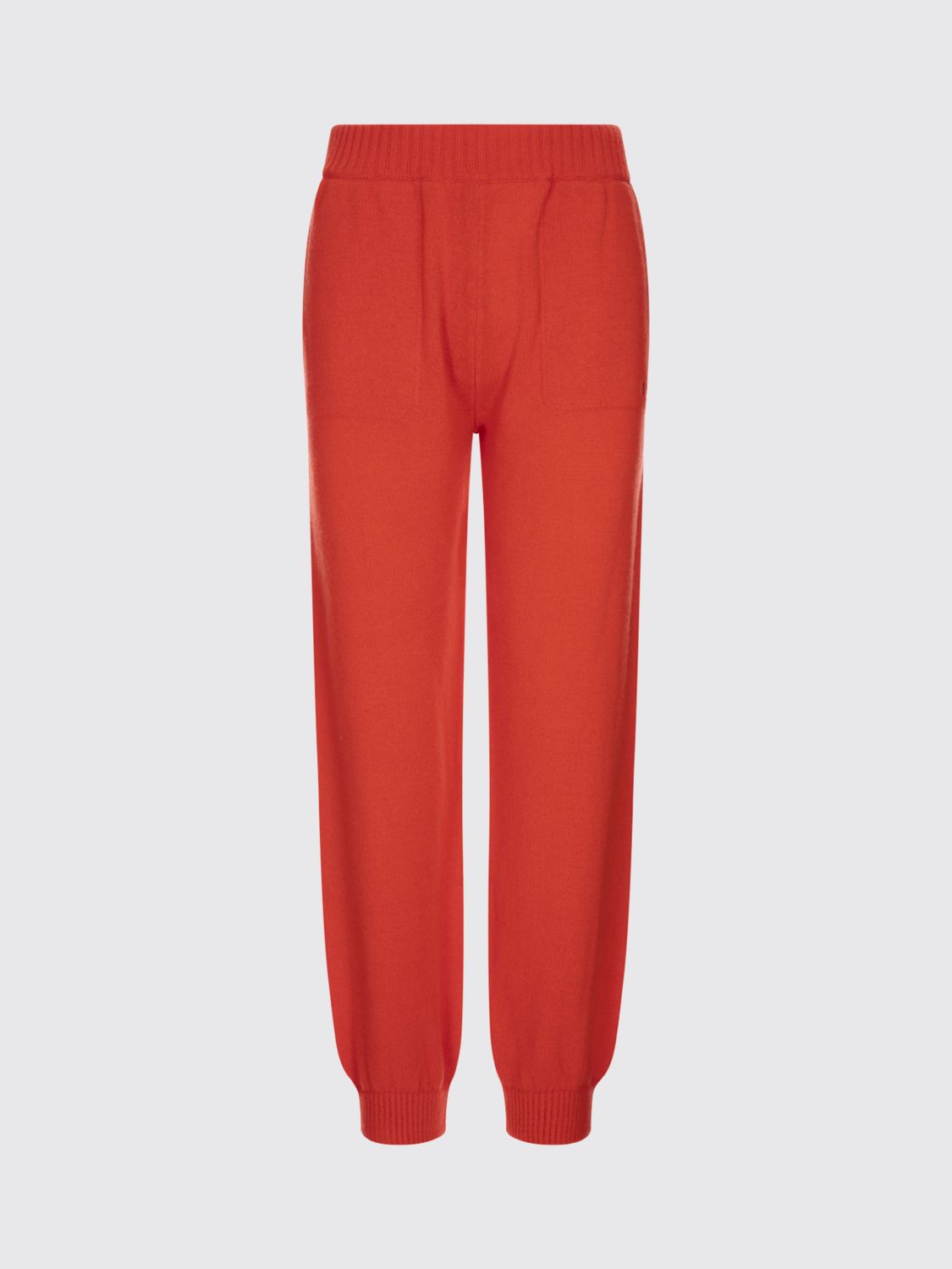 Msgm Pants Woman Color Red In Purple