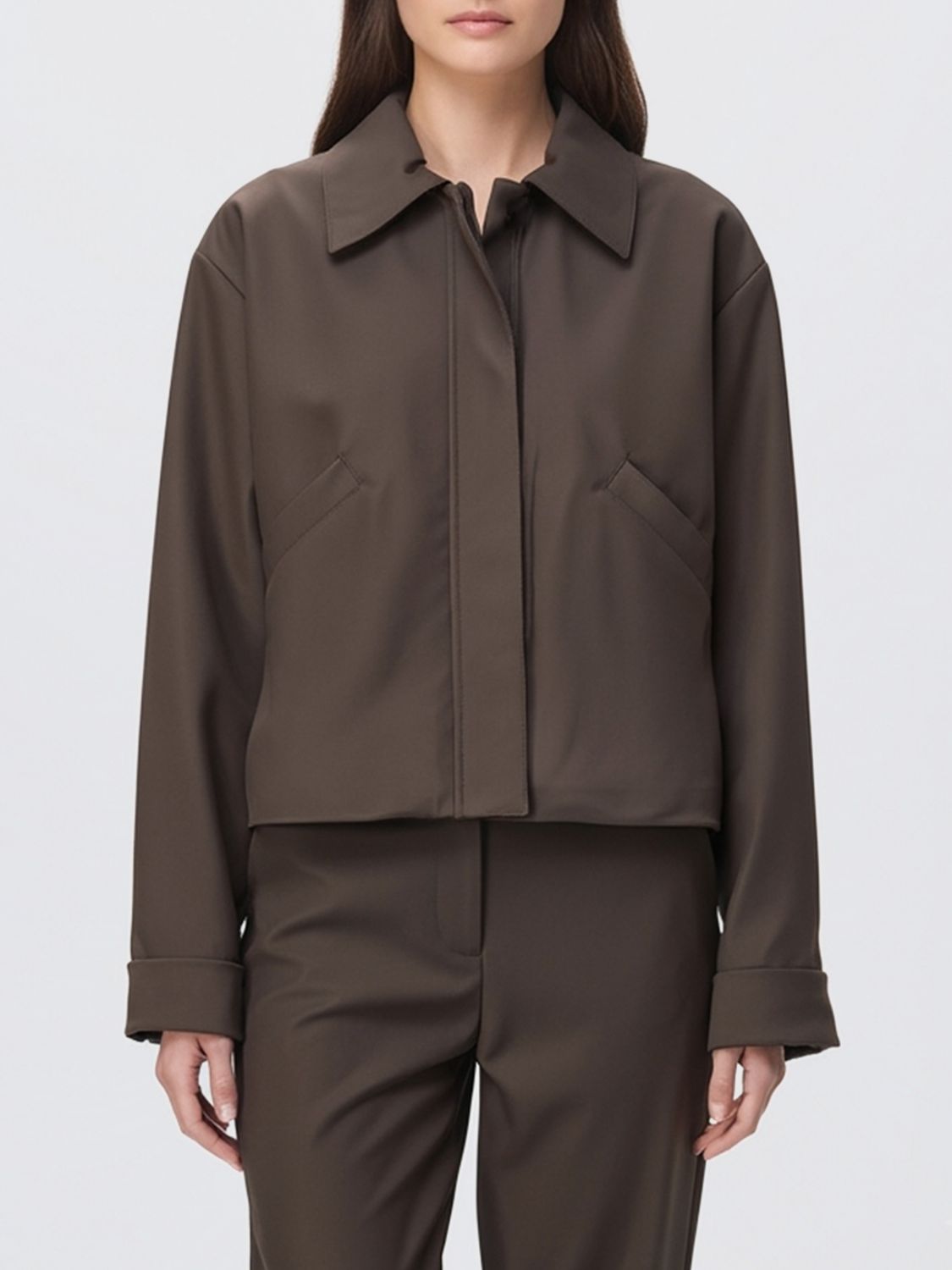 Kassl Editions Bomber Short Rubber In Brown