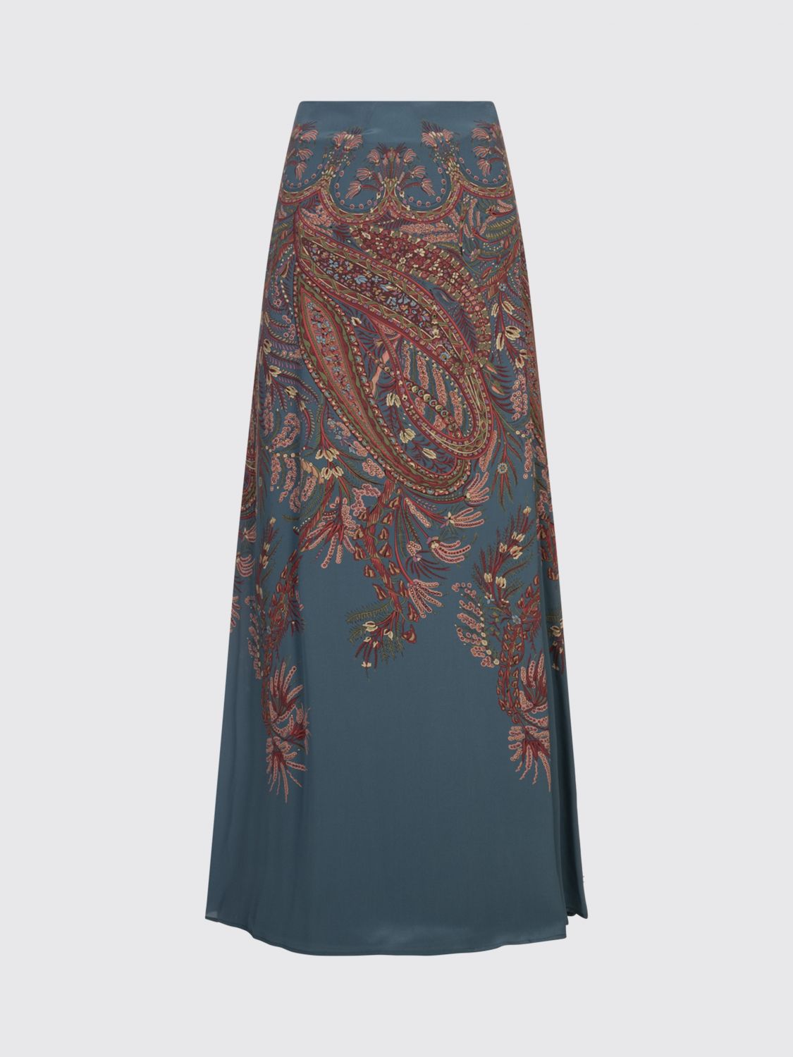 Etro Silk Paisley Maxi Skirt In Multi