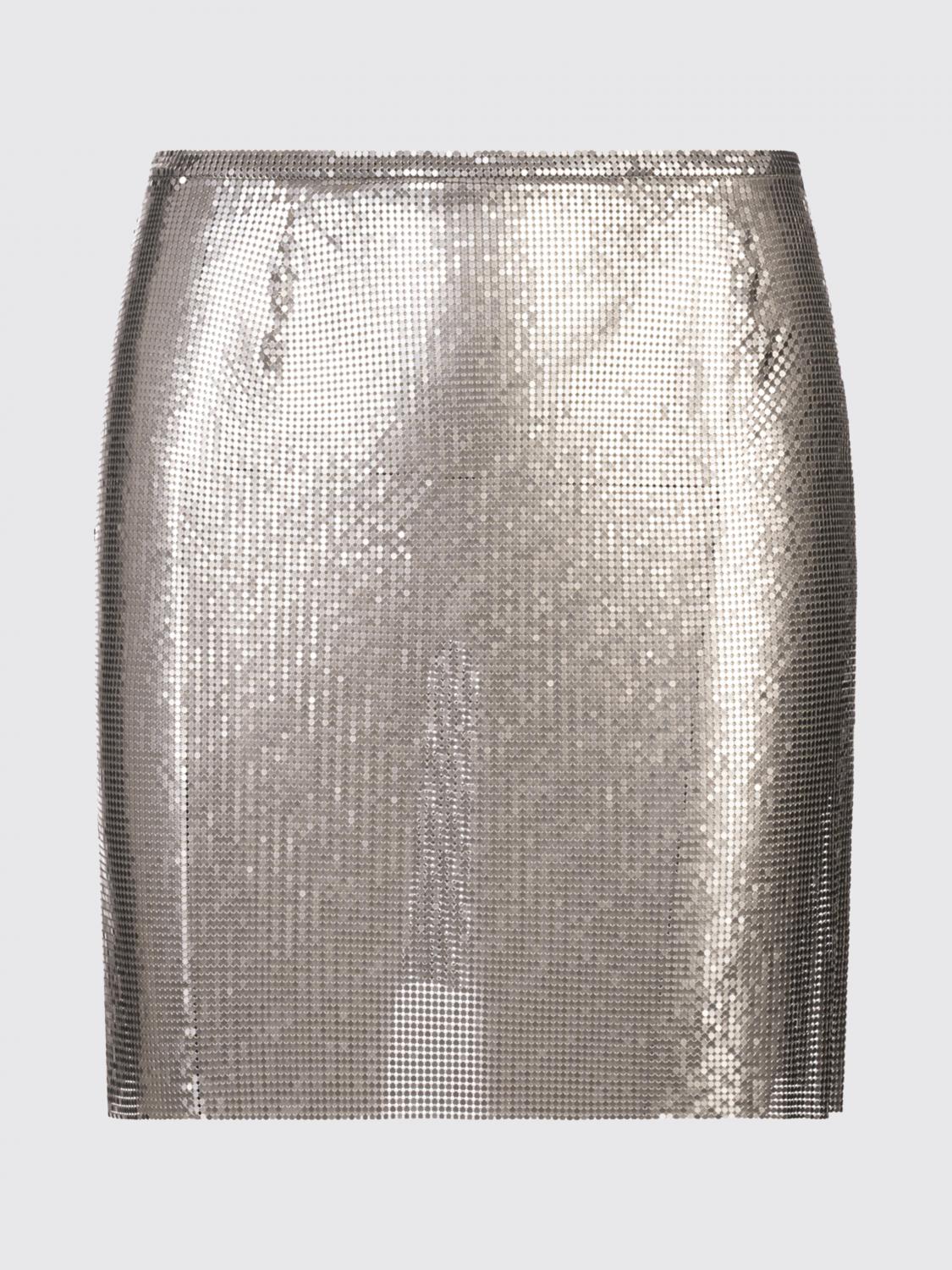 Rabanne Skirt  Woman Color Silver