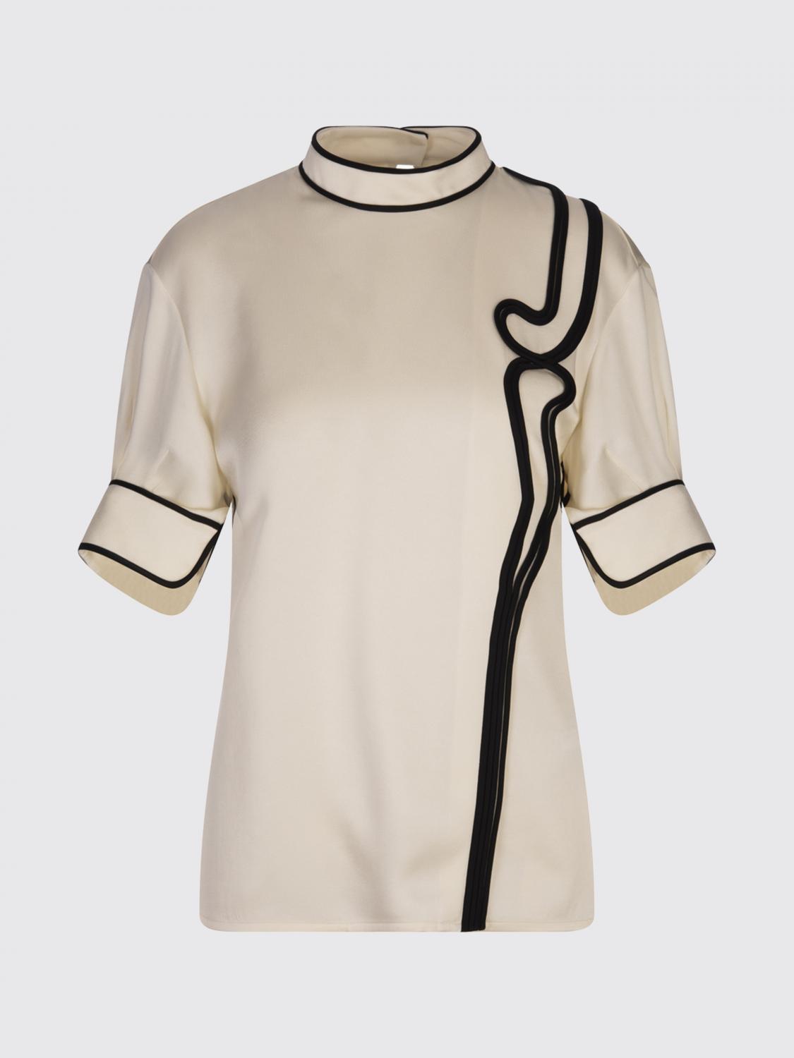 Jil Sander Swirl Embroidered Fitted Shirt In Neutral