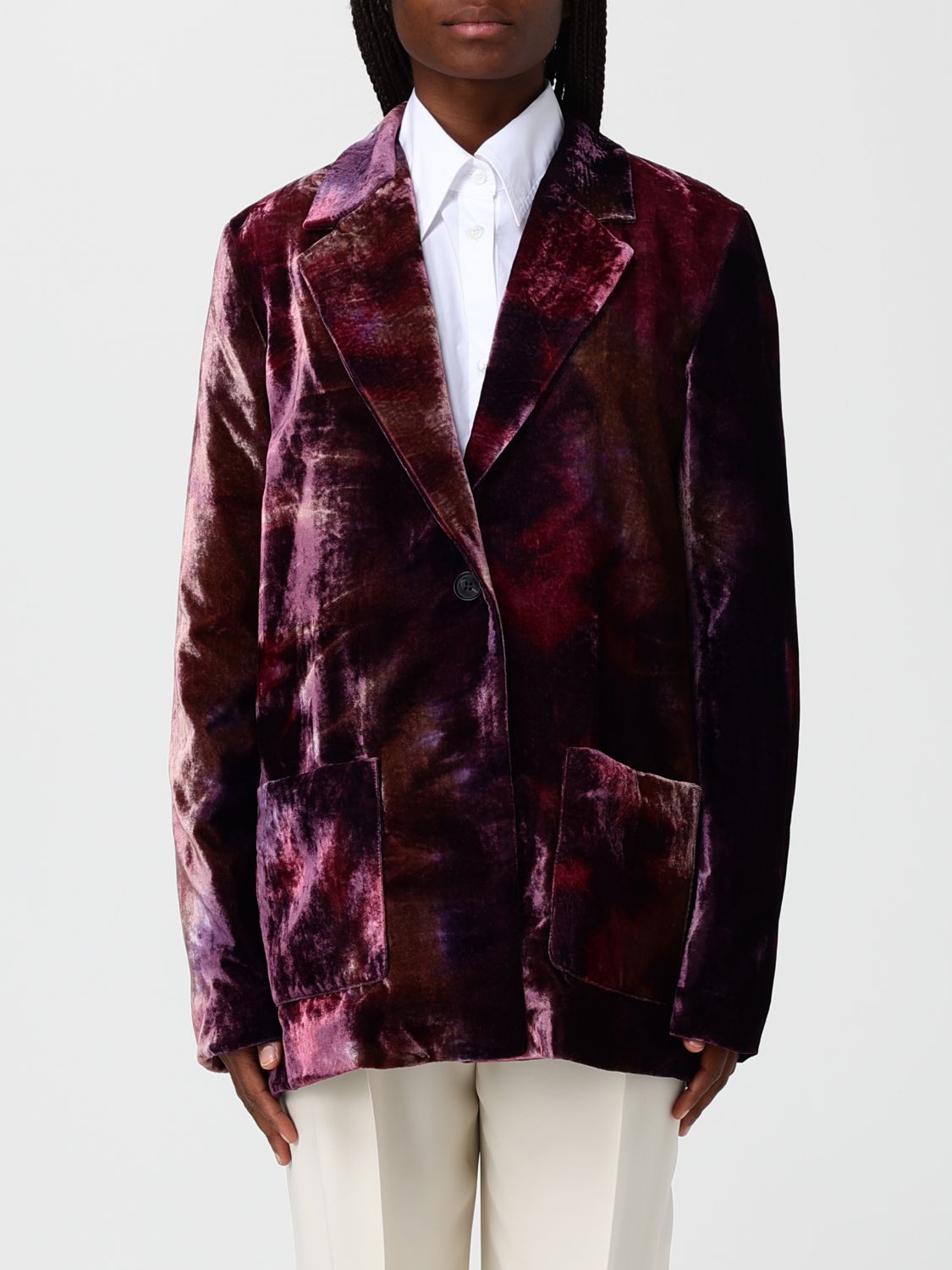 Roberto Collina Blazer  Woman Color Violet In Burgundy