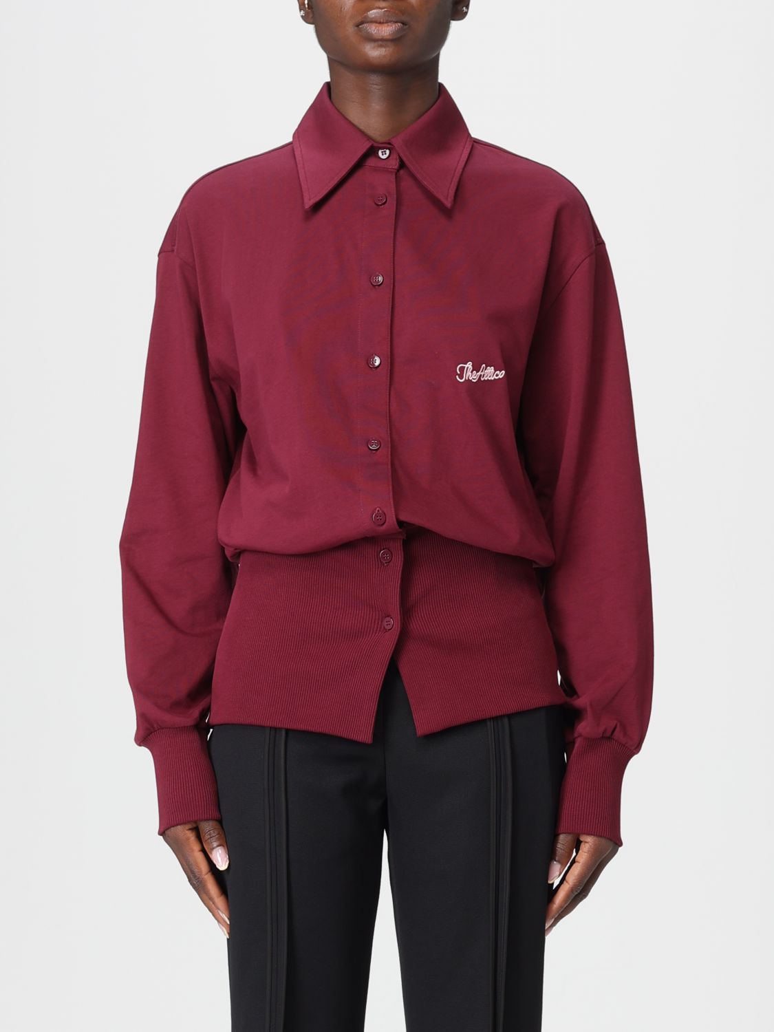 Attico Shirt The Woman Color Burgundy In Red