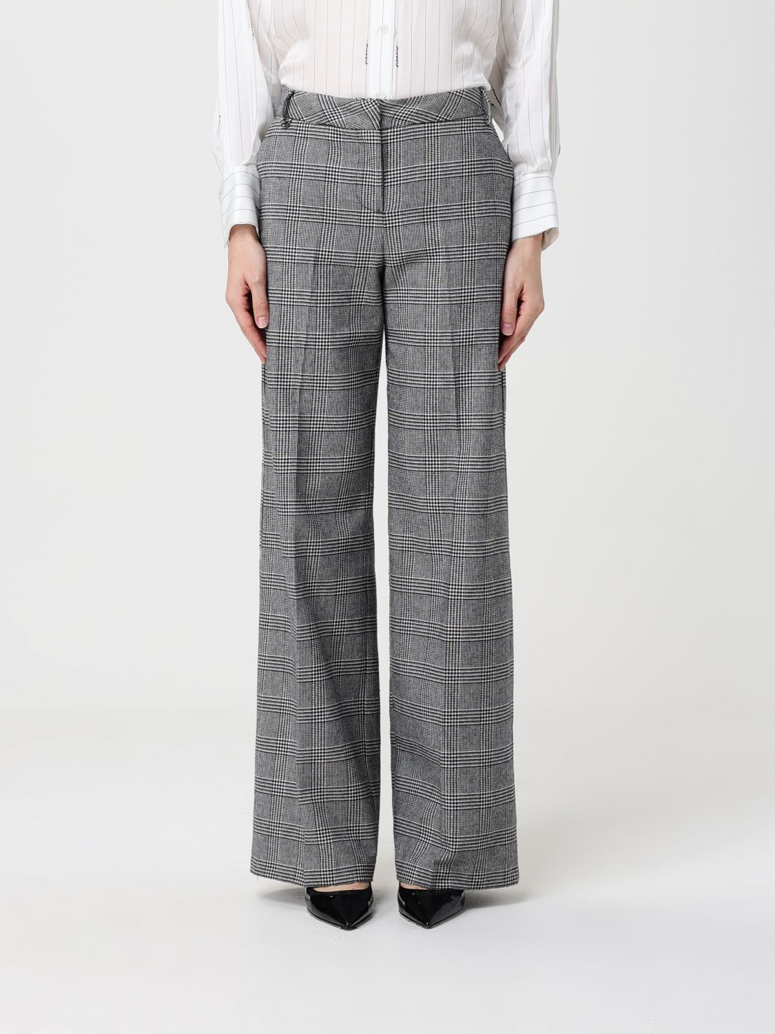 Ermanno Firenze Pants Woman Color Black In Multi