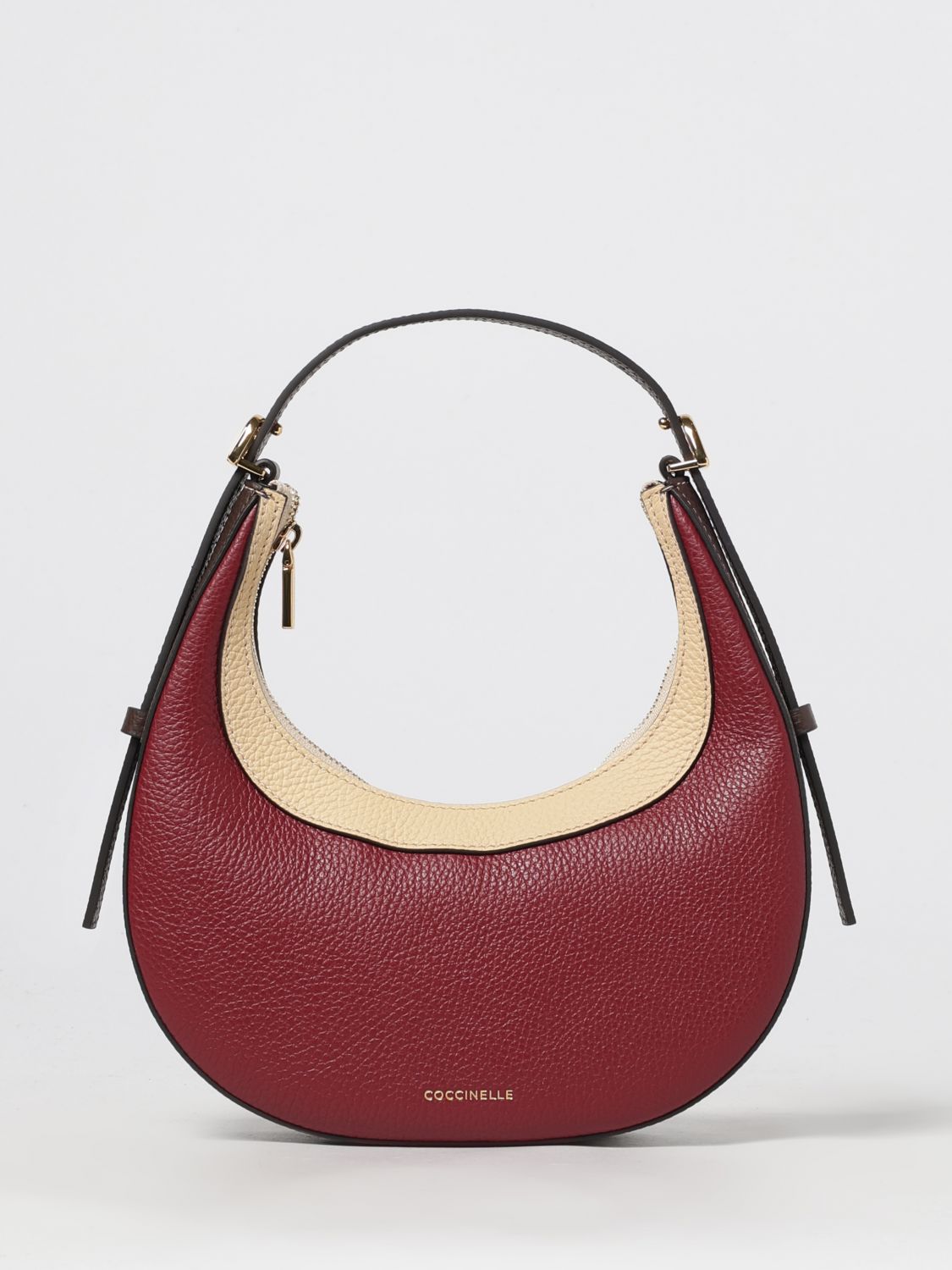 Coccinelle Shoulder Bag Woman Color Multicolor In Burgundy