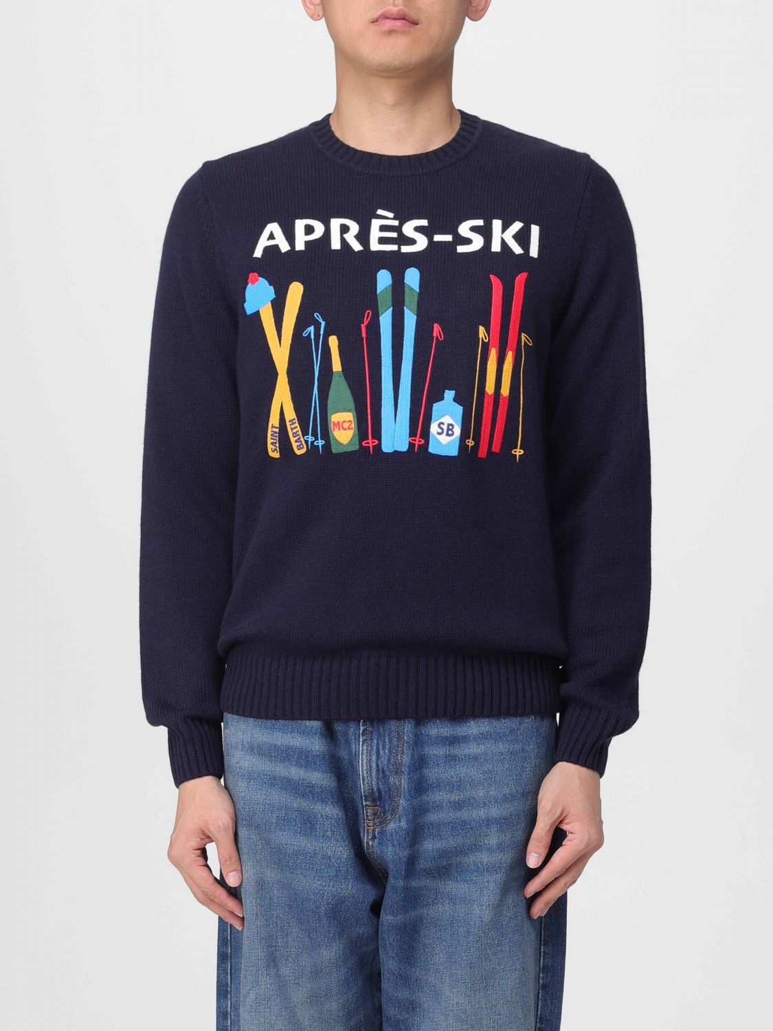 Mc2 Saint Barth Sweater Men Color Blue In Blue
