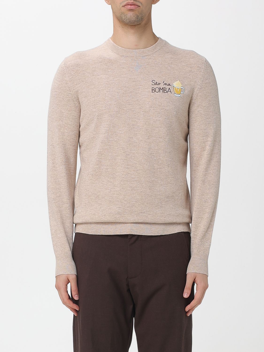 Mc2 Saint Barth Sweater Men Color Beige In Brown