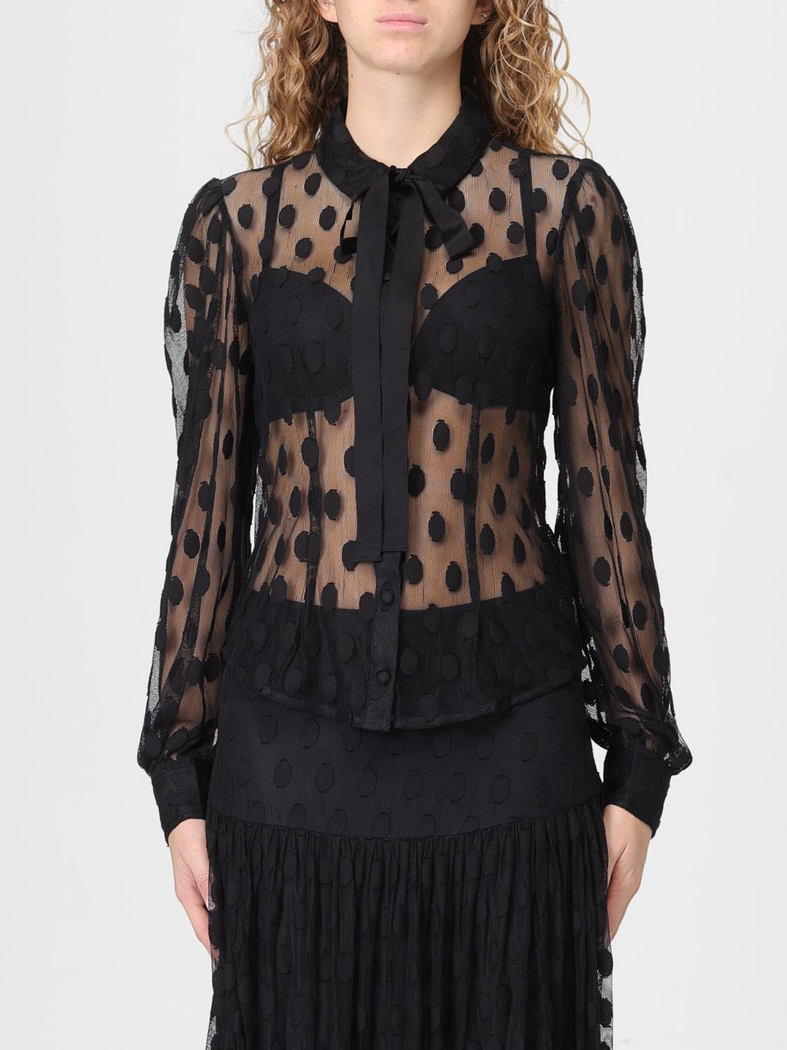 Ulla Johnson Top Woman Color Black In Black