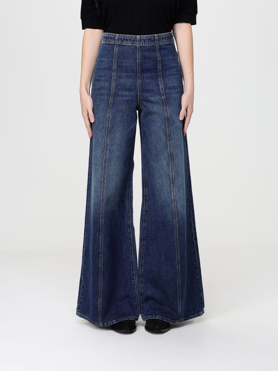 Ulla Johnson Jeans Woman Color Blue In Blue