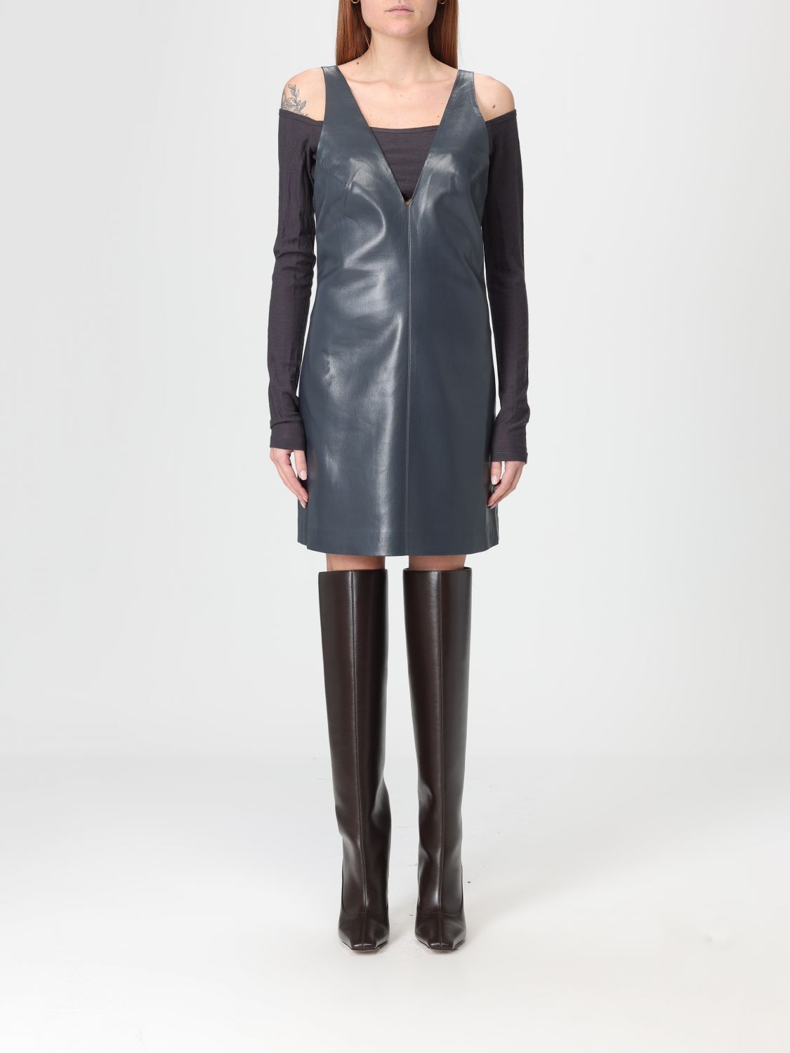 Nanushka Dress  Woman Color Blue In Gray