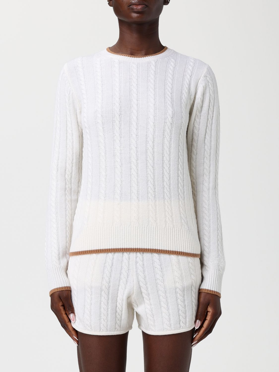 Mc2 Saint Barth Sweater  Woman Color Beige In White