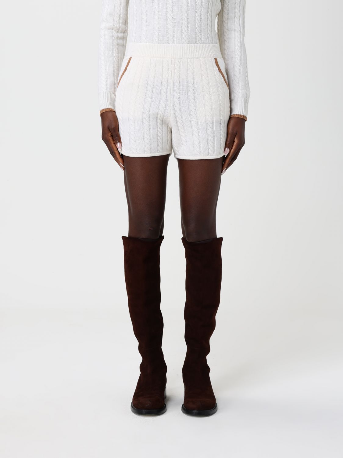 Mc2 Saint Barth Shorts  Woman Color Beige In White