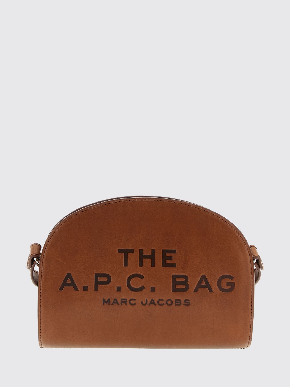 Apc A.p.c. Women Brown Leather A.p.c. X Marc Jacobs Demi Lune Crossbody Bag In Brown