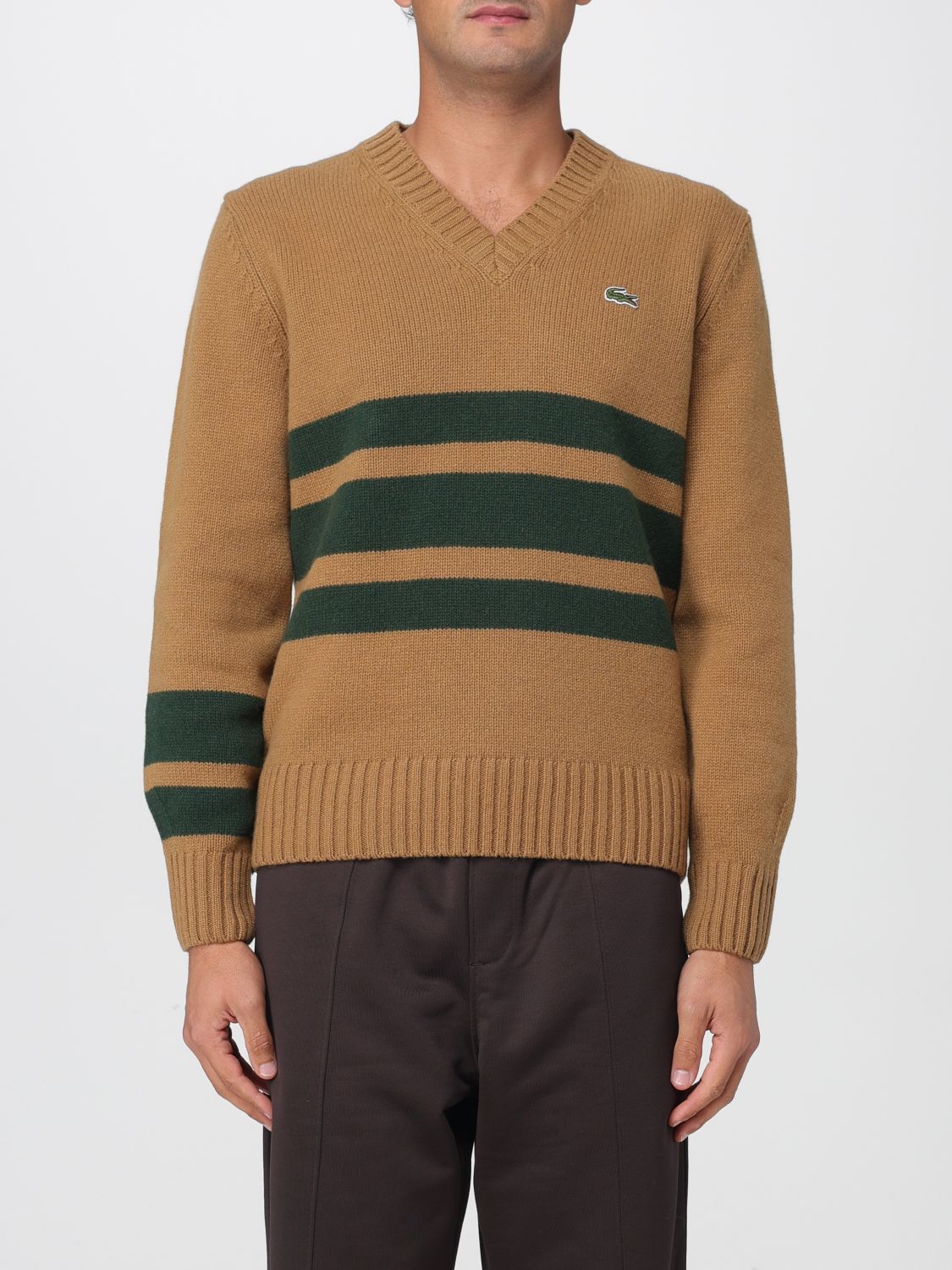 Lacoste Sweater  Men Color Natural In Black
