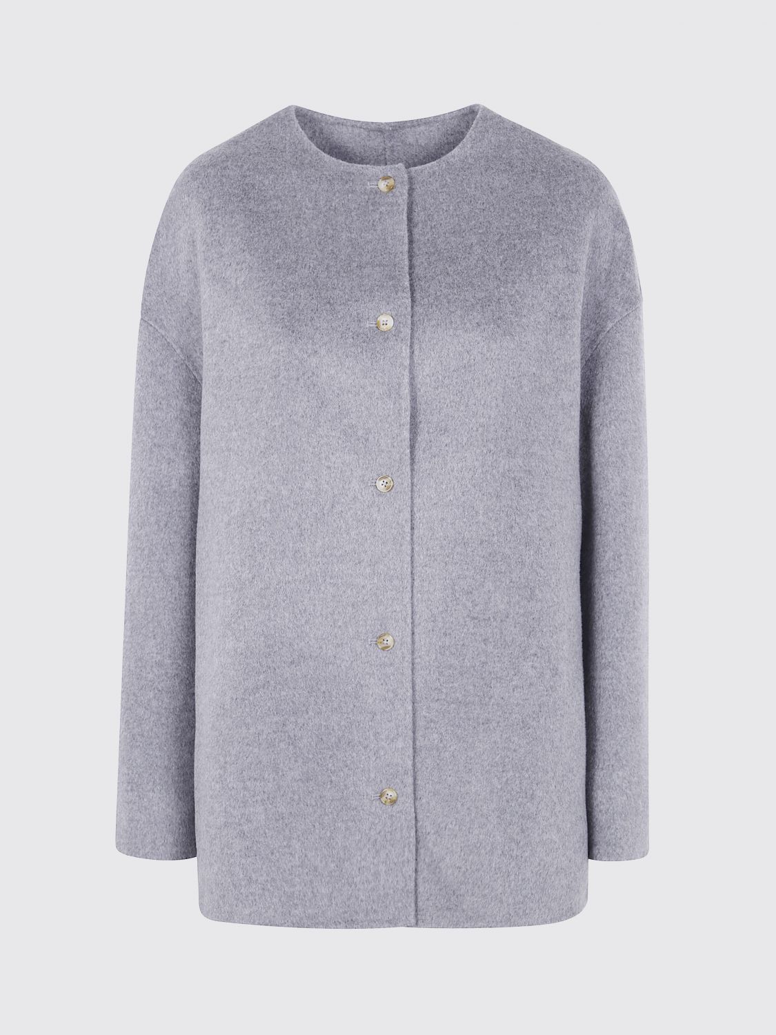 Loulou De Saison Button-front Wool Coat In Gray