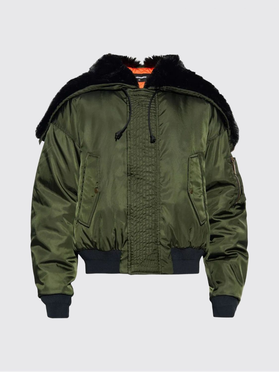 Dsquared2 Aviator Hooded Bomber Clothing In Green