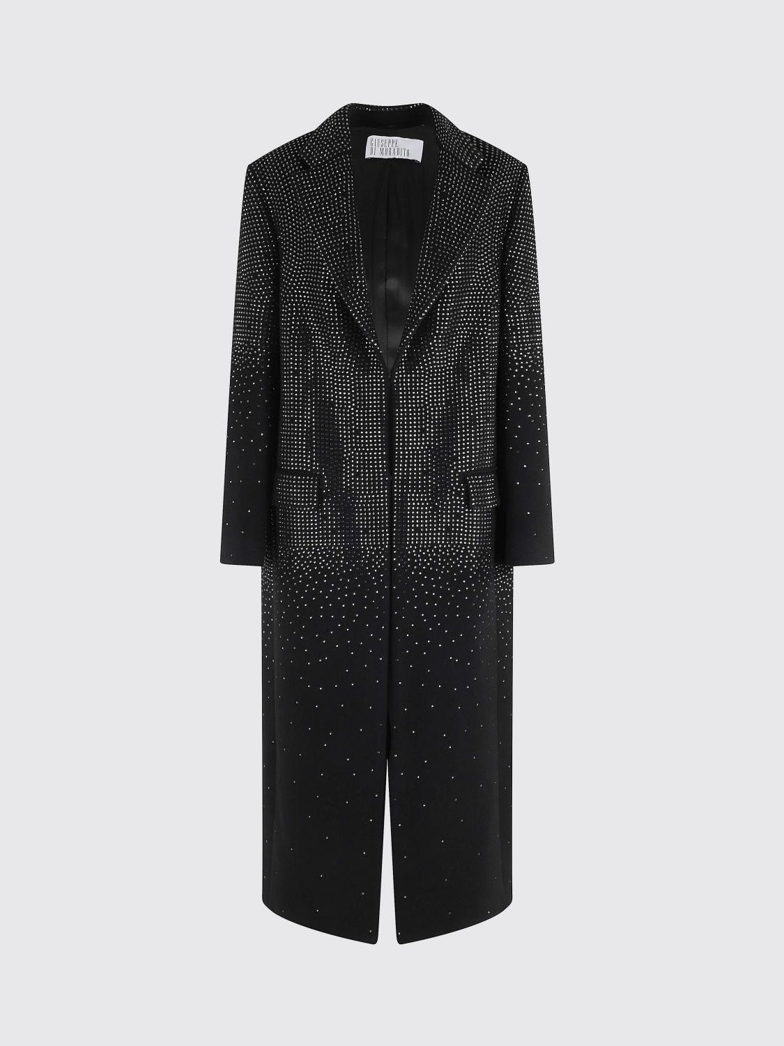 Giuseppe Di Morabito Long Black Wool Coat In Black