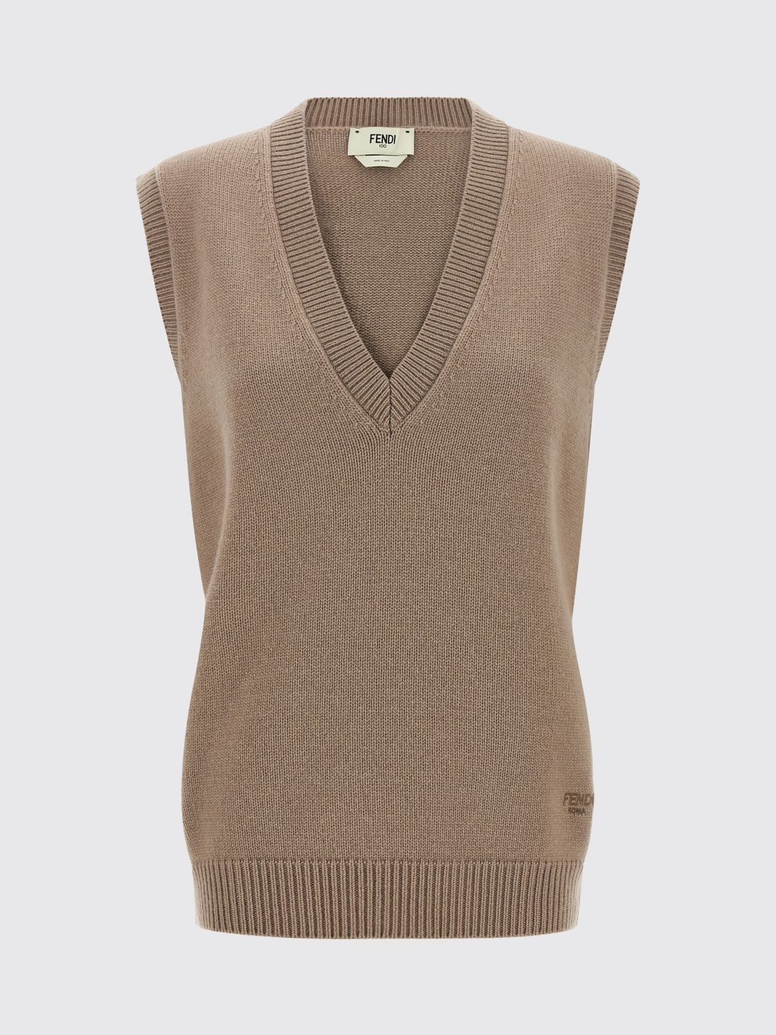 FENDI Gilet in maglia di cashmere
