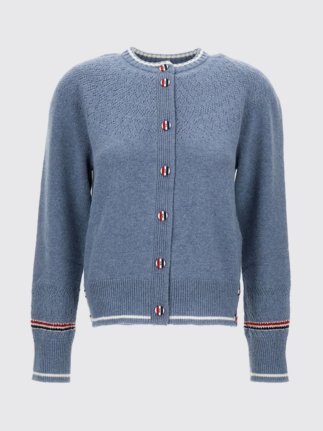 Thom Browne Sweater  Woman Color Gnawed Blue In Blue