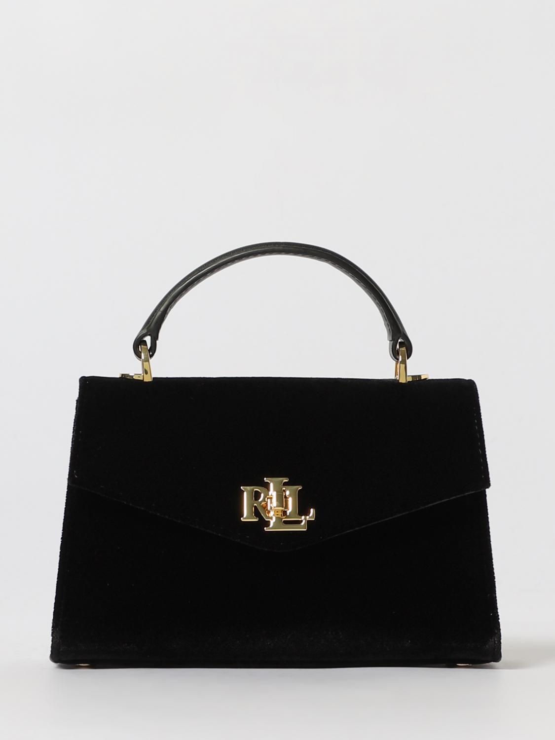 Borsa Lauren Ralph Lauren in velluto e pelle