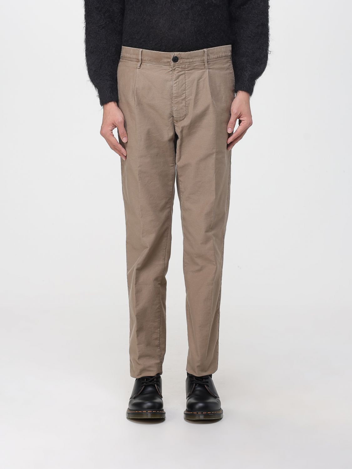 Incotex Pants Men Color White In Brown