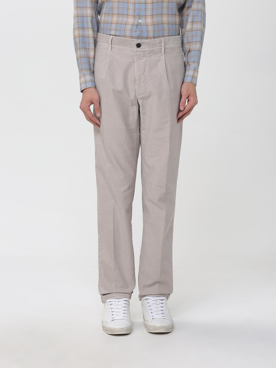 Incotex Pants Men Color Beige In Gray