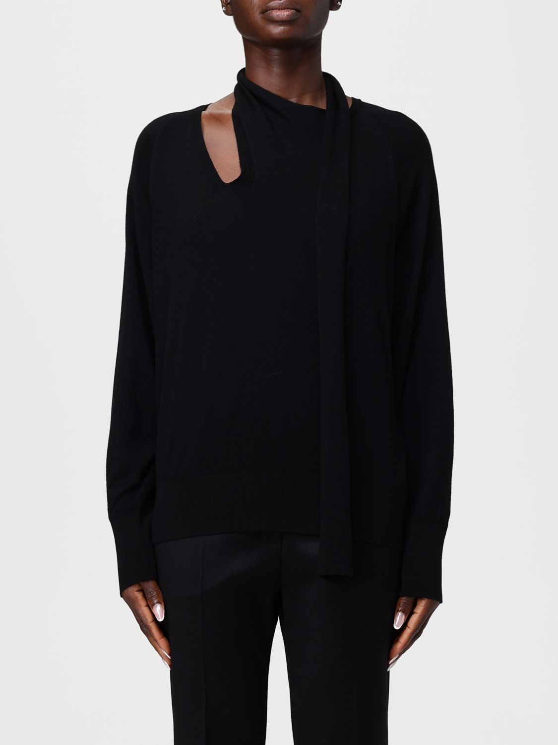 Zanone Sweater Woman Color Black In Black