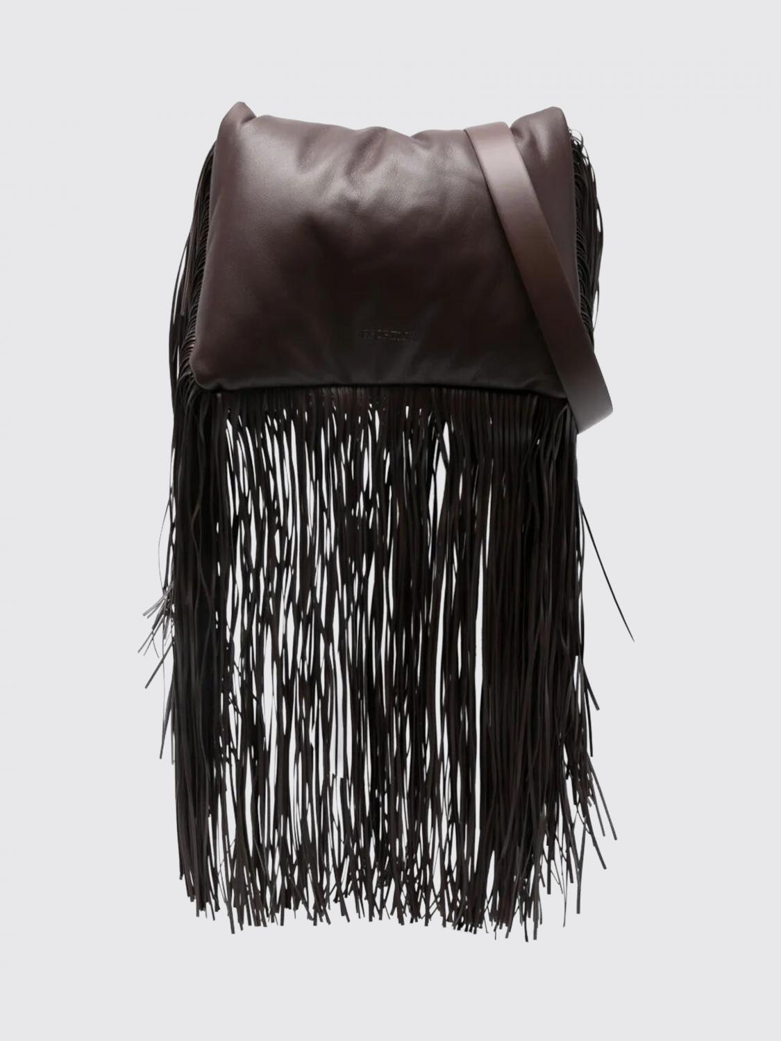Sportmax Max Mara "soffyfringes" Maxi Soft Fringes Bag In Brown