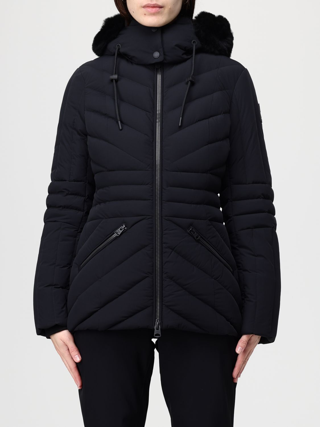 Mackage Nadia-sh Quilted Shearling Jacket In Black