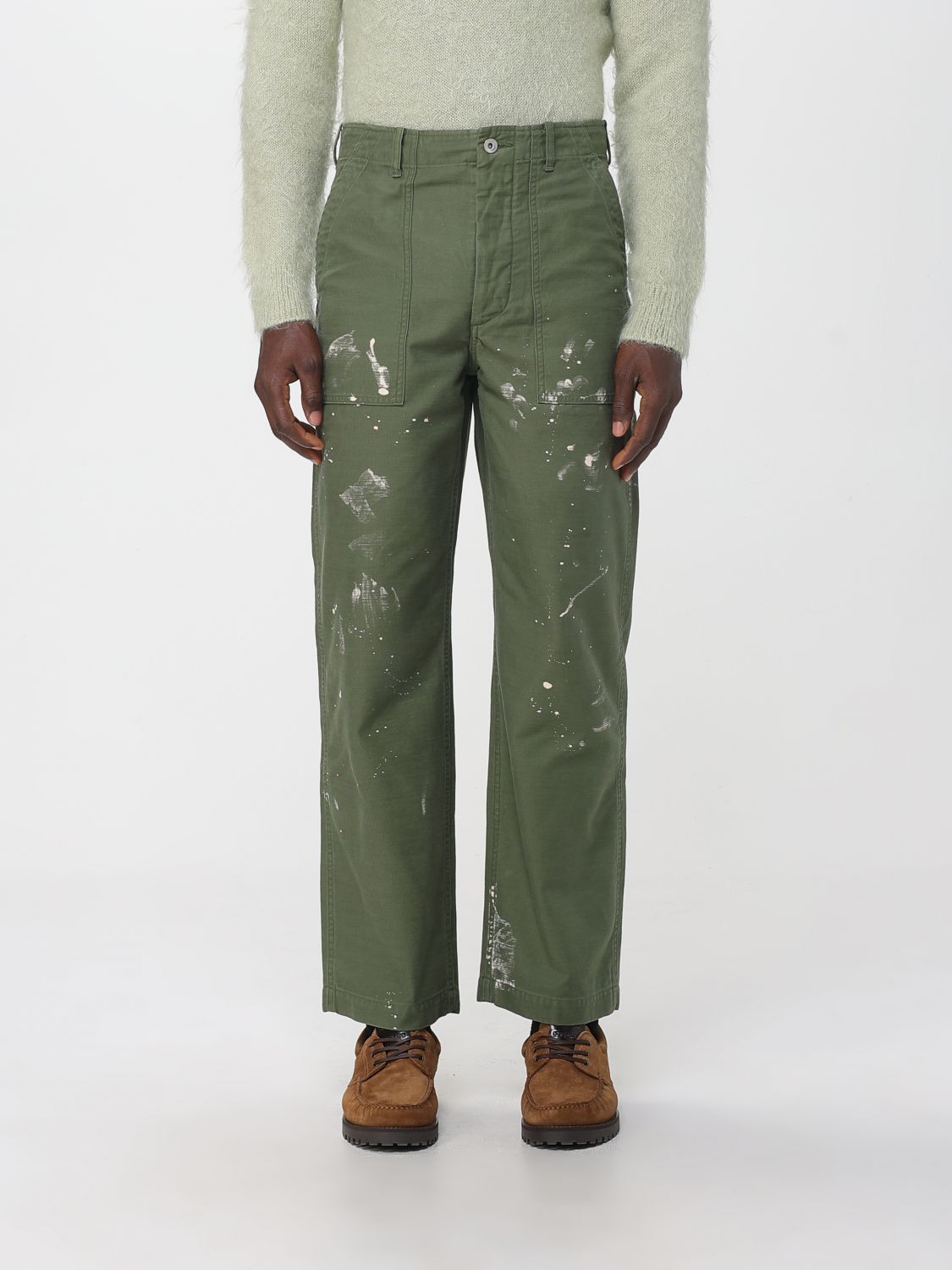 Auralee Pants Men Color Olive In Green