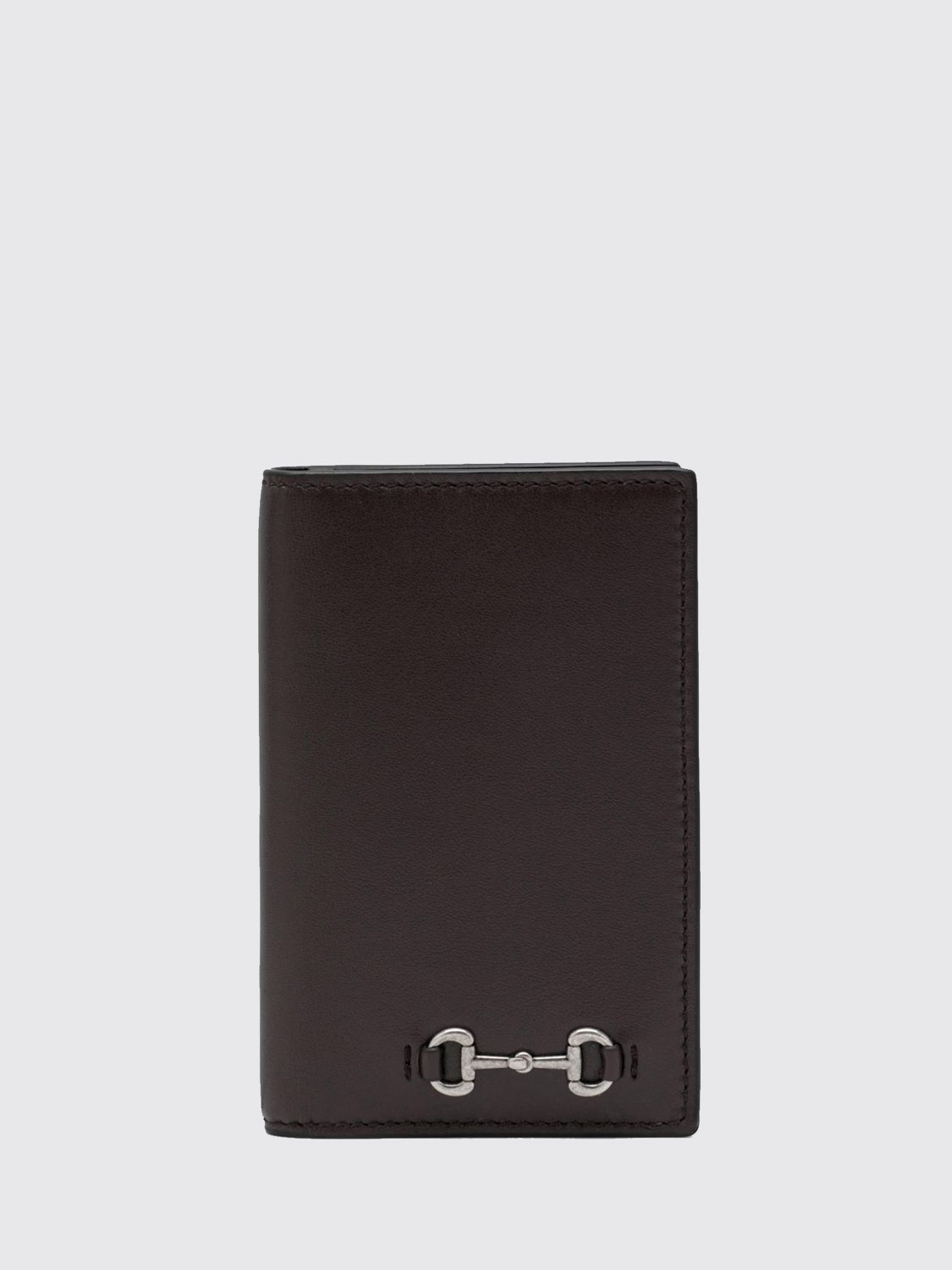 GUCCI Portacarte di credito in pelle con horsebit