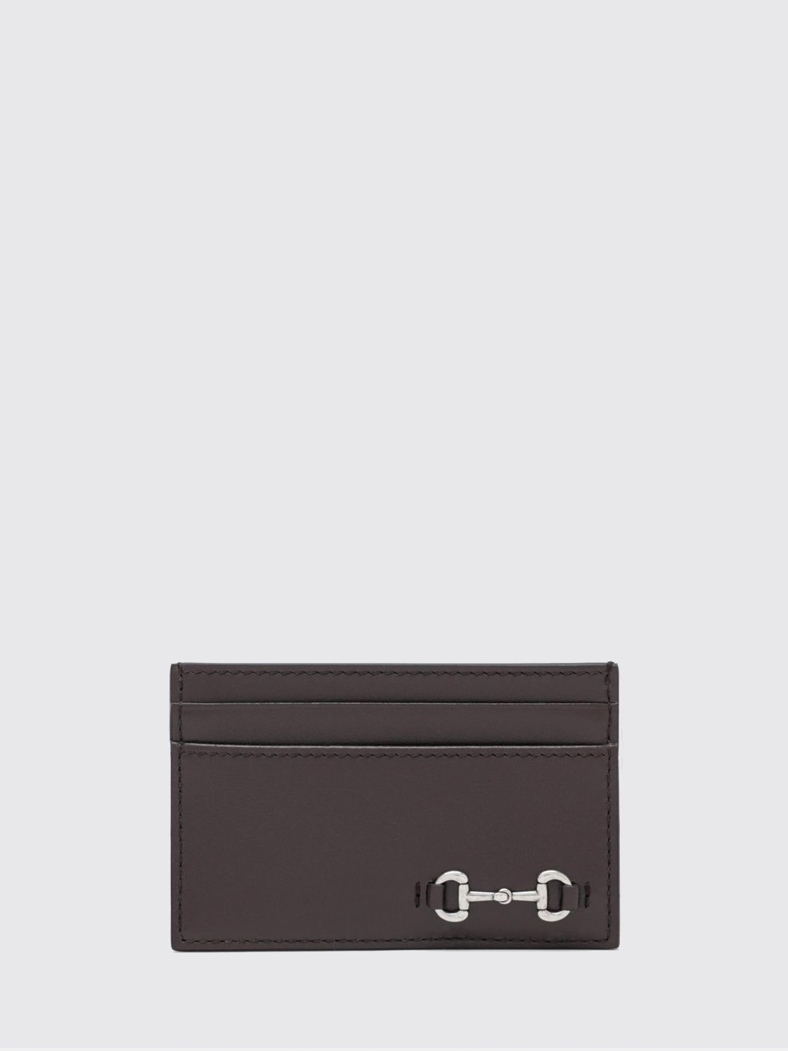 GUCCI Portacarte di credito in pelle con Horsebit