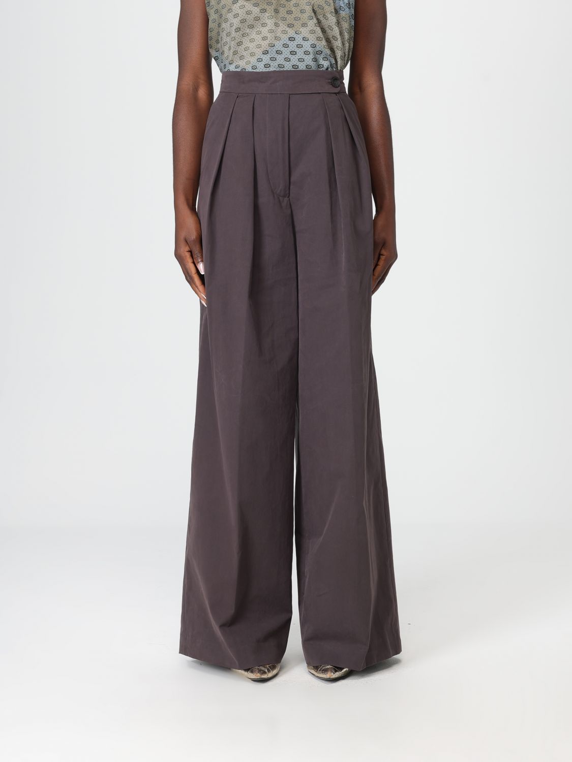 Dries Van Noten Pants  Woman Color Brown In Brown